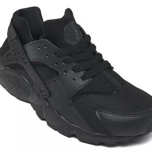 Nike Big Kids' Huarache Run Triple Black Sneakers Size 6.5 y/ women’s 7.5
